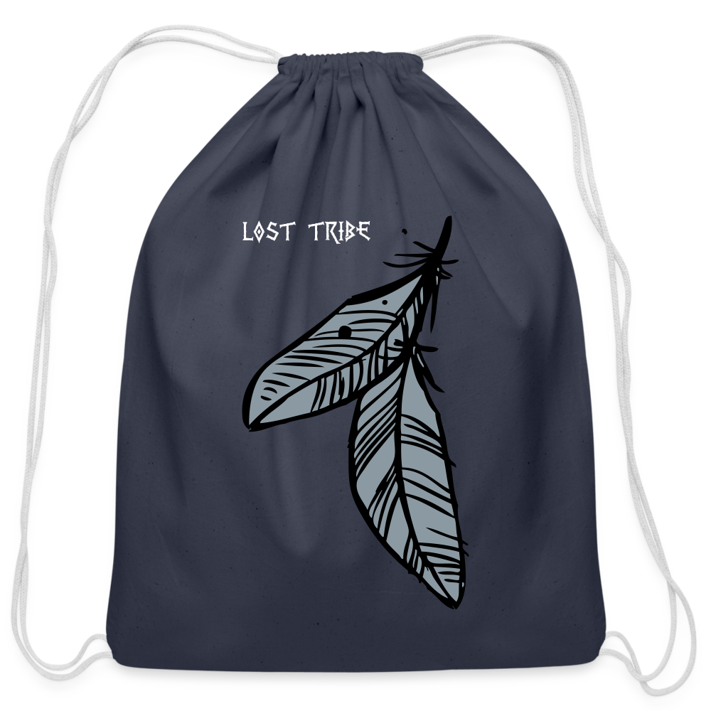Lost Tribe Cotton Drawstring Bag - navy